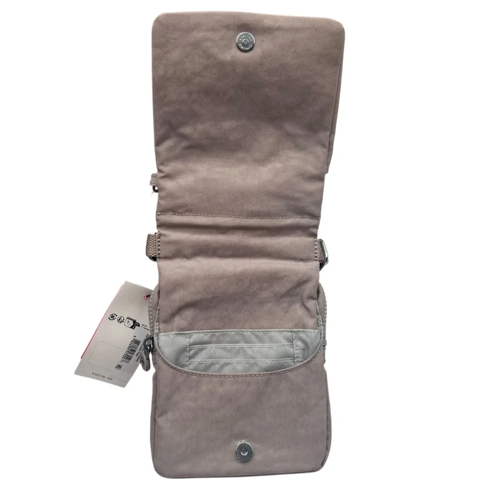 Kipling Eldorado Women's Small Nylon Crossbody Bag Tan Beige Water Resistant